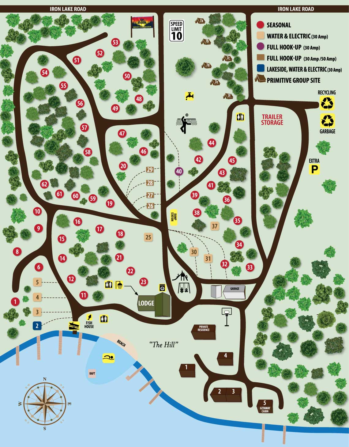 Top O' the Morn Campground Map